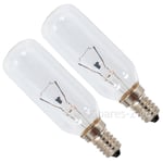 E14 Ses Long 40w Lamp Light Bulbs For Caple Oven Cooker Hood Vent Extractor X 2