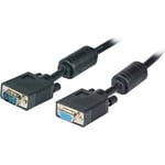 VGA-kabel 5M hane/hona 2 x HD Dsub15 m/f, svart
