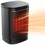 1500W Tower Ceramic Fan Heater With Thermostat Timer Electric Oscillating UK