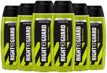 Right Guard Mens 3-in-1 Shower Gel, Energy Burst Body, Face and Hair Wash, 6 x