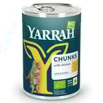 Ekonomipack: Yarrah Ekologisk Chunks 24 x 405 g - Ekologisk kyckling + ekologisk kyckling & ekologisk kalkon
