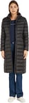 Tommy Hilfiger Women's Padded Global Stripe Down Coat Winter, Black (Black), S