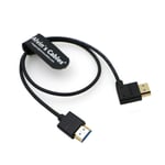 Cable HDMI 8K 2.1 Haute Vitesse pour Atomos Ninja V Moniteur Droit vers Angle Gauche Cordon HDMI pour Z CAM E2, pour Sony FS5 | FS7| A7S3 Cam¿¿ras 19,7 pouces | 50CM