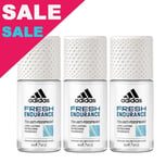 Adidas Women Fresh Endurance Roll-On Deodorant Antiperspirant 3 x 50ml