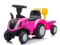 New Holland T7 Gå-Traktor med Trailer og værktøj, Pink