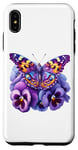 Coque pour iPhone XS Max Papillon Violet Pensée florale Démence Sensibilisation à la maladie d'Alzheimer
