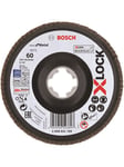 Bosch X-LOCK lamellslipskivor, vinklad version, plastplatta, Ø 125 mm, G 60, X571, Best for Metal, 1 st D = 125 mm, G = 60, vinklad