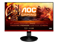 AOC Gaming G2790PX - Écran LED - 27" - 1920 x 1080 Full HD (1080p) @ 144 Hz - TN - 400 cd/m² - 1000:1 - 1 ms - 2xHDMI, VGA, DisplayPort - haut-parleurs - avec Re-Spawned 3 Year Advance...