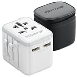Worldwide Travel Adapter with USB, FSTravelP Universal Plug Adapter with 2 USB