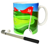 Longridge Tasse de golf et mini putter - Blanc