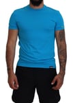 DSQUARED2 T-shirt Blue Modal Short Sleeves Crewneck Men Top IT48/US38/M 180usd