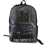 Kimi-Shop Final Fantasy XV-Father And Son Anime Cartoon Cosplay Canvas Shoulder Bag Backpack Popular Lightweight Travel Daypacks School Backpack Laptop Backpack