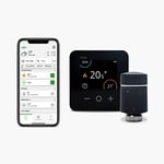 Wiser Antharcite Smart Thermostat Heating Kit Thermostat Kit 2 & 1 x Smart Radiator Thermostat TRV – Conventional Boilers Heating & Hot Water Complete Heating Control Anywhere DIY Install