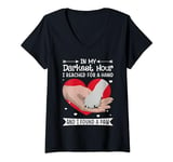 Womens In My Darkest Hour I Reached For A Hand And Found A Paw V-Neck T-Shirt