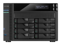 ASUSTOR AS-608T - NAS-server - 8 brønner - SATA 6Gb/s / eSATA - HDD - RAID 0, 1, 5, 6, 10, JBOD - RAM 1 GB - Gigabit Ethernet - iSCSI støtte