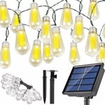 Ljusslinga 20 Päronformade Ledlampor med Solcellsladdning 6 Meter