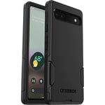 OtterBox Commuter Case for Google Pixel 6a, Shockproof, Drop proof, Rugged, Protective Case, 3x Tested to Military Standard, Antimicrobial Protection, Black