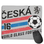 Euro 2016 Football Czech Republic Ceska Republika Ball Grey Customized Designs Non-Slip Rubber Base Gaming Mouse Pads for Mac,22cm×18cm， Pc, Computers. Ideal for Working Or Game