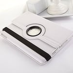 TechDealsUK 360 Degree Rotating Case For Apple iPad 4 3 2 (2011-2012) PU Leather Stand Swivel Folio Cover (White)