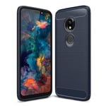 SCL Case for Motorola Moto G7 Power Case, [Blue] Carbon Fiber Texture TPU Protection Cover [Anti Scratch][Anti Collision] Compatible with Motorola G7 Power Case
