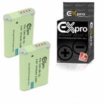 Ex-Pro Digital Camera Battery x2 1910mAh NB-12L NB12L for Canon LEGRIA mini X