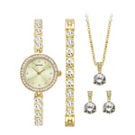Sekonda Gold Watch, Bracelet, Necklace and Earrings Gift Set female