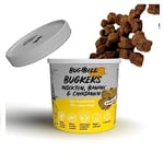 BugBell BugKeks Lot de 8 Biscuits pour Chien sains pour l'entraînement ou comme collation, friandises de récompense pour Chiens Actifs, Banane, chia, Huile de Saumon et L-carnitine comme Source