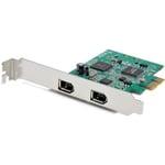 startech   2 port pcie firewire card ti tsb82aa2 chipset-win-mac noirRouteur, Wifi, Réseau Adaptateur PCI Express vers FireWire |