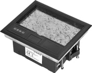 Orno Golvbox För Modulära Uttag 4 X 45X45mm Eller 8 X 22,5X45mm, Lock: Egenutvecklat Material, Svart