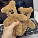 Squeak Mr Teddy Bear Keychain Plush Doll Gift Bean Pendant