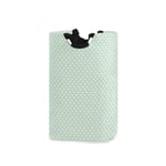funnyy Polka Dots Mint Green Laundry Basket Hamper Large Teal Toy Storage Bin with Handles for Kids Gift Basket Waterproof Fabric Dirty Clothes Bag Nursery Bedroom Dorm, Collapsible Home Organizer