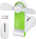 Handheld Mini Fan Portable Folding Pocket Fan USB Rechargeable Electric Charging Desk Fan- Green