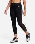 Nike Pro Women's Mid-Rise 7/8 Mesh-Panelled Leggings