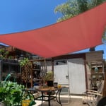 KANAGAWA Voile d'ombrage rectangulaire Anti-UV pour extérieur, terrasse, Jardin, Cour, Rouge Rouille