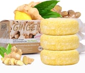 3PCS Ginger Hair Regrowth Shampoo Bar, Organic Shampoo for Hair Loss, Ginger Sha