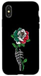 Coque pour iPhone X/XS Rose mexicaine avec squelette drapeau mexicain racines Souvenir mexicain