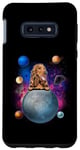 Coque pour Galaxy S10e Cocker Spaniel On The Moon Galaxy Funny Dog In Space Puppy
