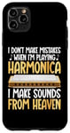 Coque pour iPhone 11 Pro Max I don't do Mistakes when im playing Harmonica Funny Harmonica