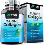 Marine Collagen Capsules 1400mg with Hyaluronic Acid, High Strength Collagen