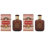 WHISKY Double • Eau de Toilette 100 ml • Vaporisateur • Parfum Homme • EVAFLORPARIS (Lot de 2)