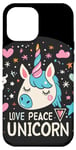 Coque pour iPhone 12 Pro Max Corne colorée d'une licorne avec amour