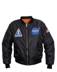 Rothco NASA MA-1 Flight Jacket (Svart, S) S Svart