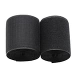 Extra bred kardborreband (10 cm x 2 m), för att sy kanter på tyg, icke-vidhäftande svart nylon för kabelhantering, sömnad, gör-det-själv hem och kontor