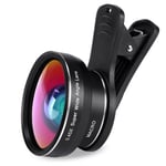Super Wide Angle 0.45x And 15x Macro Lens Clip-on For Iphone Cam
