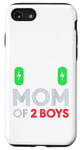 iPhone SE (2020) / 7 / 8 Mom of 2 Boys Funny Parent Battery Low. for mothers day mom Case