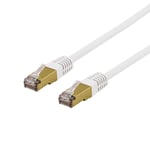 deltaco S/FTP Cat6a patch cable, delta cert, LSZH, 7m, white