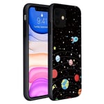 ZhuoFan Case for iPhone 12 Pro Max, Ultra Slim Phone Cases Cover Silicone Black Matt with Pattern Design Shockproof Soft Gel TPU Back Cover Bumper Skin for iPhone 12 Pro Max, Stars Sky
