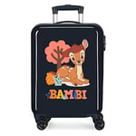 Disney Bambi Cabin Suitcase Blue 38x55x20cm Rigid ABS Combination Closure Side 34L 2kg 4 Double Wheels