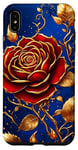 Coque pour iPhone XS Max Rose Kawaii Jaune Fleurs sauvages Bleu Luxe Feuilles