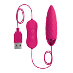 OMG #Fun Vibrating USB Power Bullet Pink Silicone Travel Vibrator Cute Sex Toy